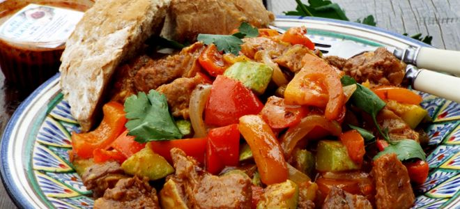 говядина с овощами в казане говядина с овощами в казане