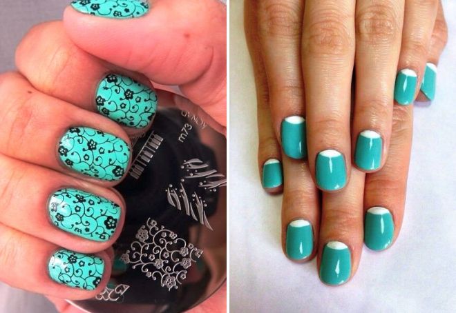 маникюр бирюзового цвета маникюр бирюзового цвета