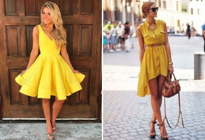Платья желтого цвета Платья желтого цвета