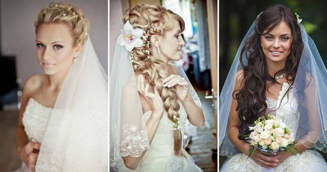 свадебные прически на длинные волосы с фатой свадебные прически на длинные волосы с фатой