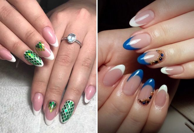 яркий френч на овальные ногти яркий френч на овальные ногти