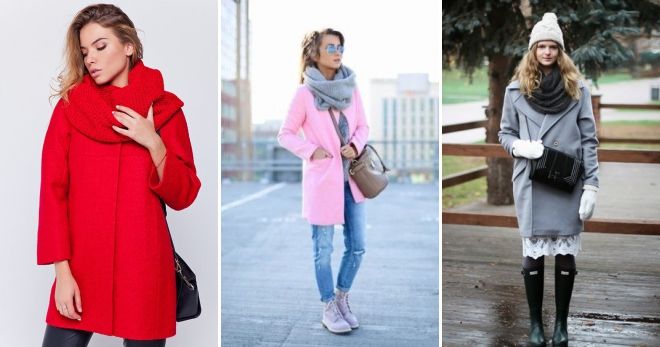 Шарф к пальто букле снуд Шарф к пальто букле снуд