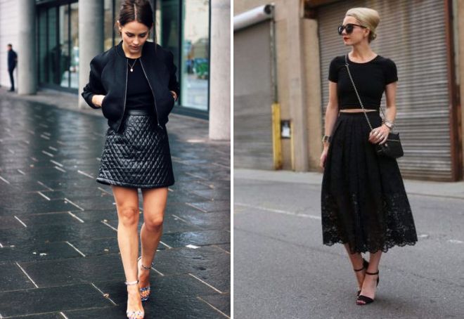 черная футболка с юбкой черная футболка с юбкой