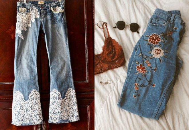 джинсы в стиле бохо джинсы в стиле бохо