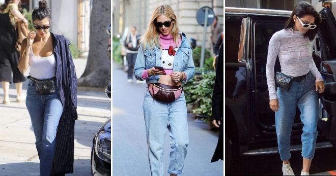 Сумка бананка с джинсами Сумка бананка с джинсами