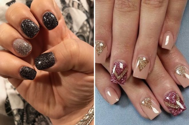 блестящий маникюр на короткие ногти блестящий маникюр на короткие ногти