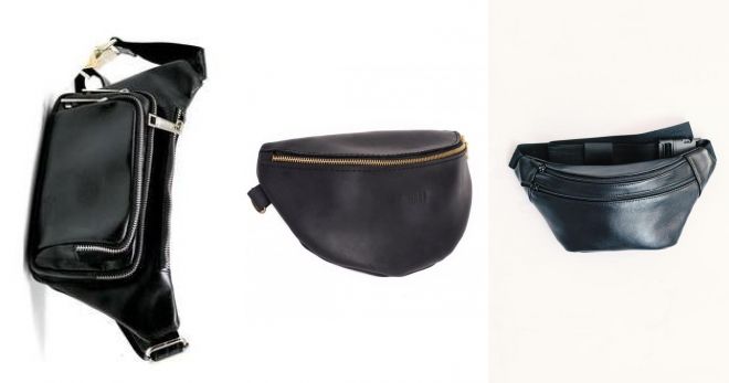 Кожаная сумка бананка Кожаная сумка бананка