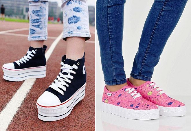 летние кеды на платформе летние кеды на платформе