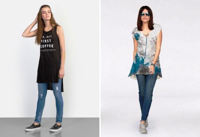 модные длинные майки модные длинные майки