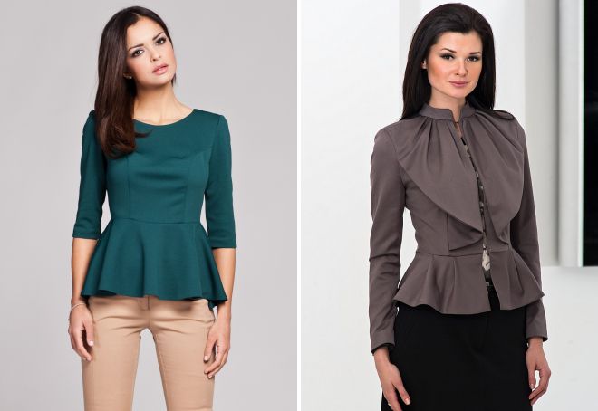 модные кофты с баской модные кофты с баской