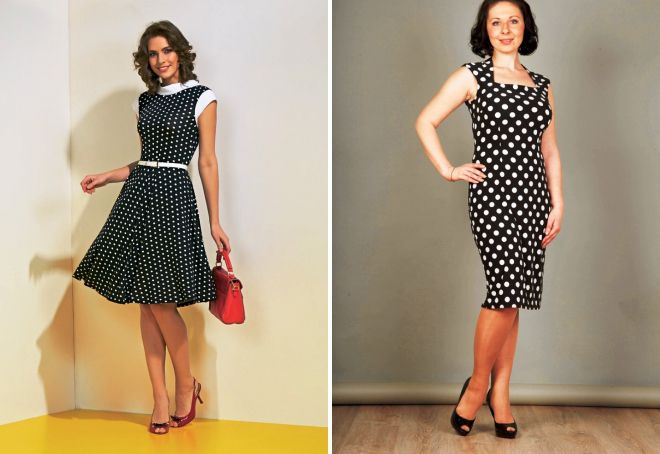 модные платья в горошек модные платья в горошек