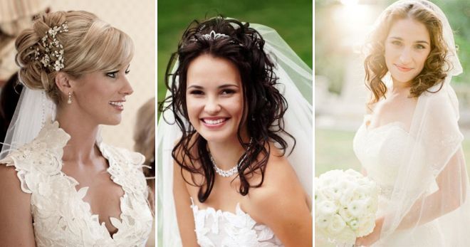 свадебные прически на средние волосы с фатой свадебные прически на средние волосы с фатой