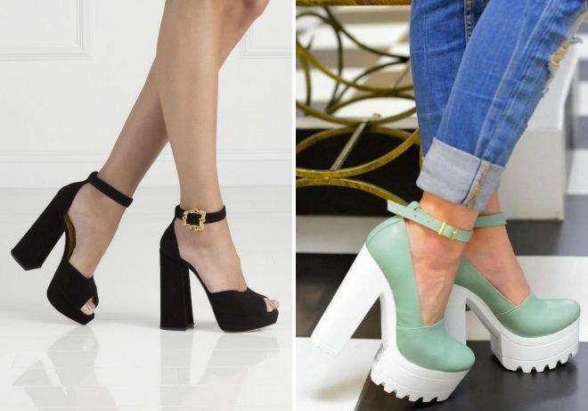 туфли на платформе и каблуке туфли на платформе и каблуке