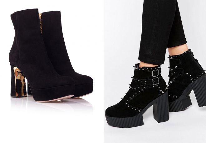 замшевые ботильоны на платформе замшевые ботильоны на платформе
