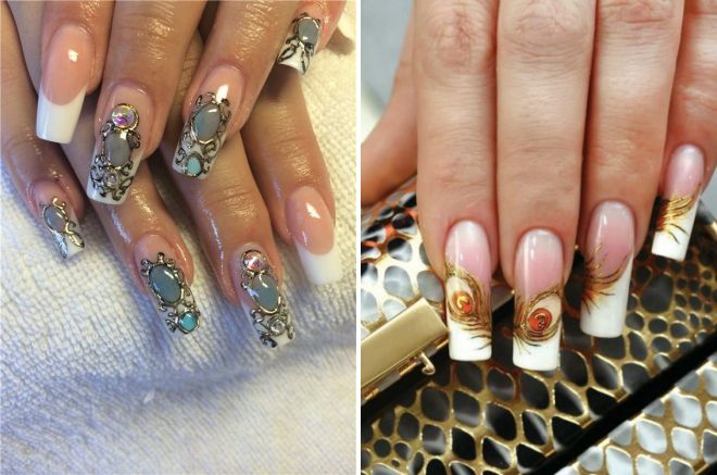 жидкие камни на длинных ногтях жидкие камни на длинных ногтях