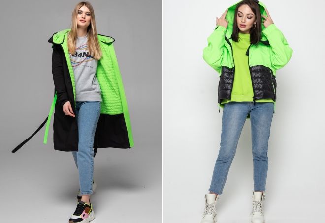 весенний лук для девушки с зеленой курткой весенний лук для девушки с зеленой курткой