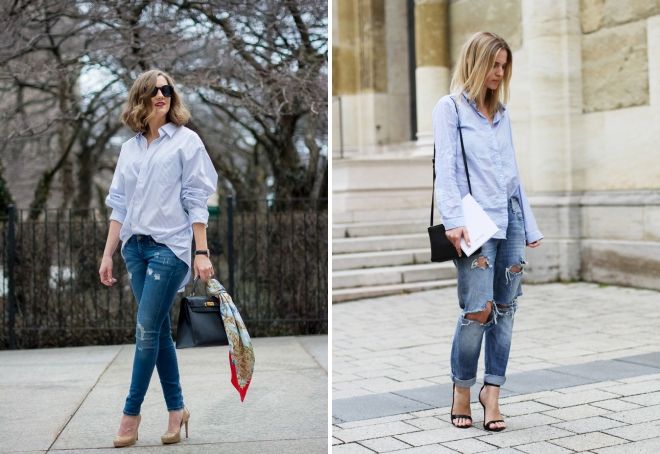 как носить рубашку оверсайз с джинсами как носить рубашку оверсайз с джинсами