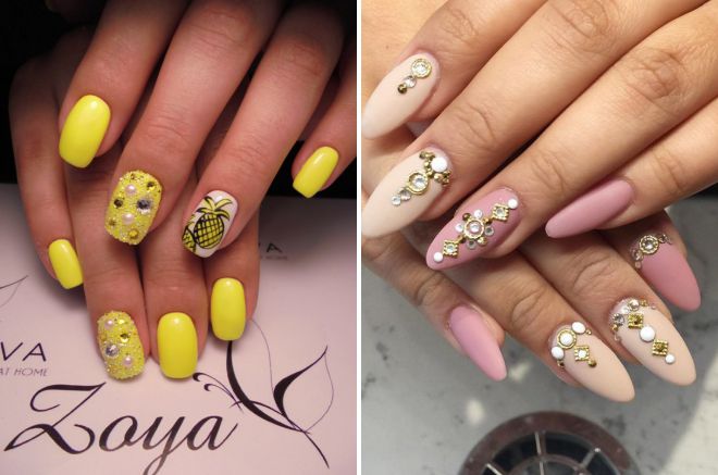 идеи маникюра с камнями идеи маникюра с камнями