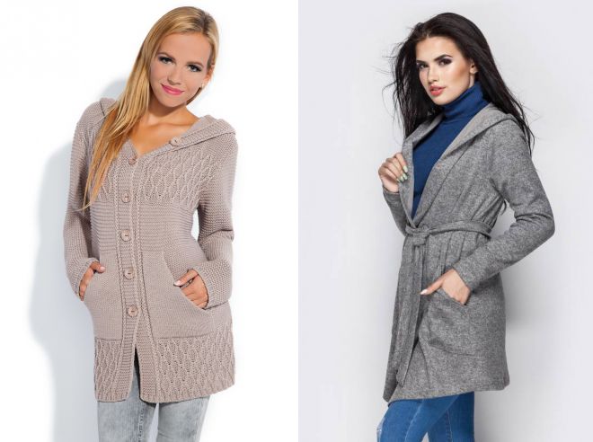 кардиган с капюшоном и карманами кардиган с капюшоном и карманами