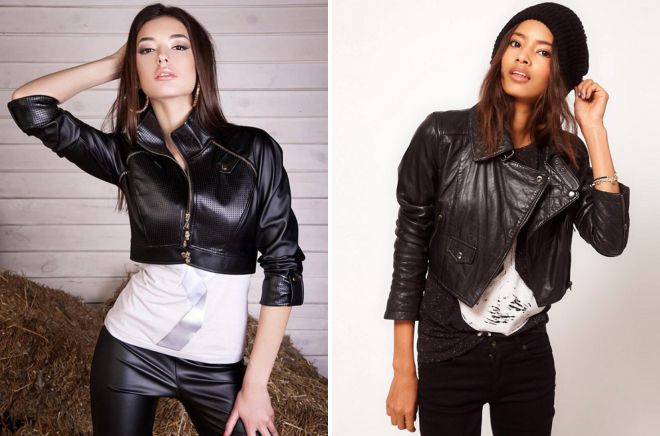 короткая черная кожаная куртка короткая черная кожаная куртка