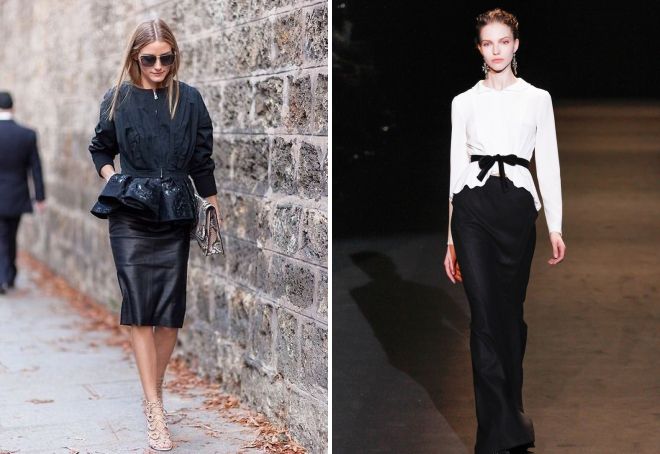 модная блузка с баской модная блузка с баской