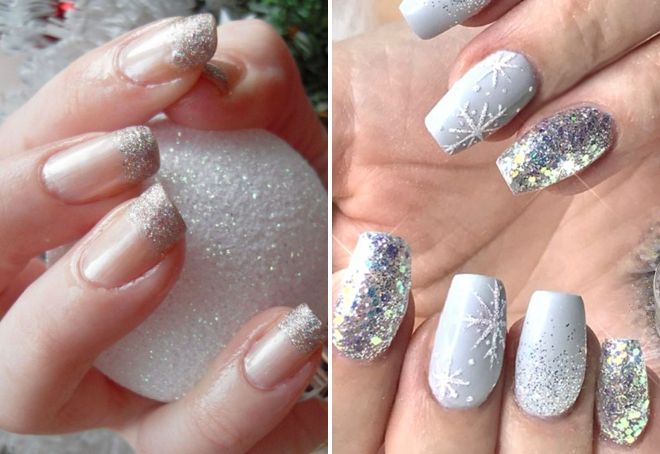 новогодний дизайн ногтей с блестками новогодний дизайн ногтей с блестками