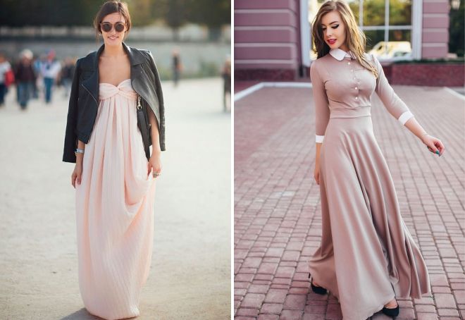 с чем носить бежевое платье в пол с чем носить бежевое платье в пол