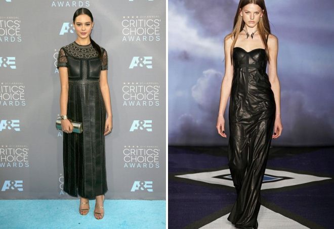 с чем носить длинное кожаное платье с чем носить длинное кожаное платье