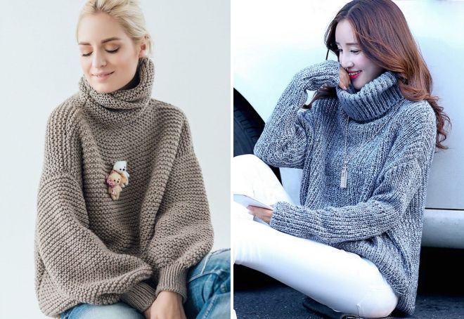 вязаный свитер с горлом вязаный свитер с горлом