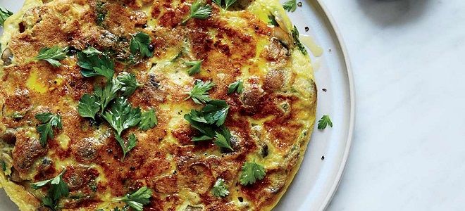 жареные опята с яйцом жареные опята с яйцом