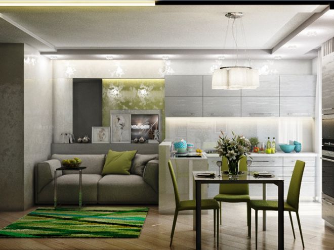 Маленькая кухня-гостиная Маленькая кухня-гостиная