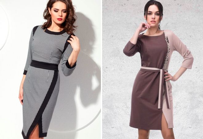 комбинированное трикотажное платье комбинированное трикотажное платье