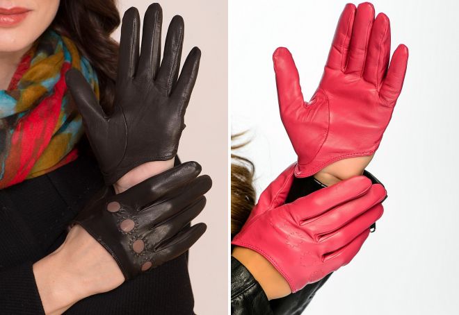 короткие кожаные перчатки короткие кожаные перчатки