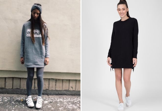 короткое платье свитшот короткое платье свитшот