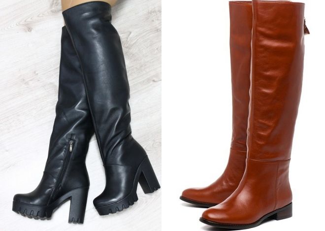 кожаные ботфорты кожаные ботфорты