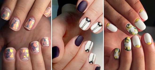 Лунный маникюр на короткие ногти Лунный маникюр на короткие ногти