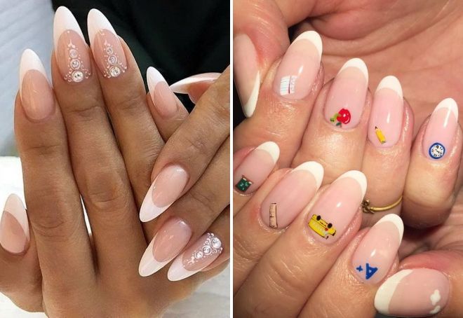 маникюр френч на овальные длинные ногти маникюр френч на овальные длинные ногти