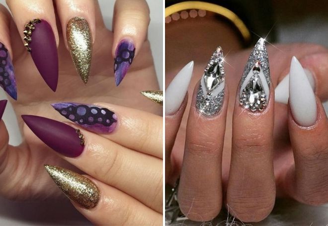 маникюр с блестками на длинные ногти маникюр с блестками на длинные ногти