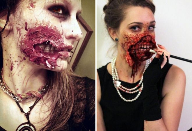 объемный грим на хэллоуин объемный грим на хэллоуин