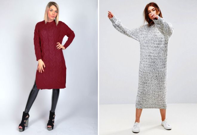 платье свитер крупной вязки платье свитер крупной вязки