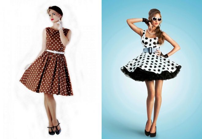 платье в горошек в стиле ретро платье в горошек в стиле ретро