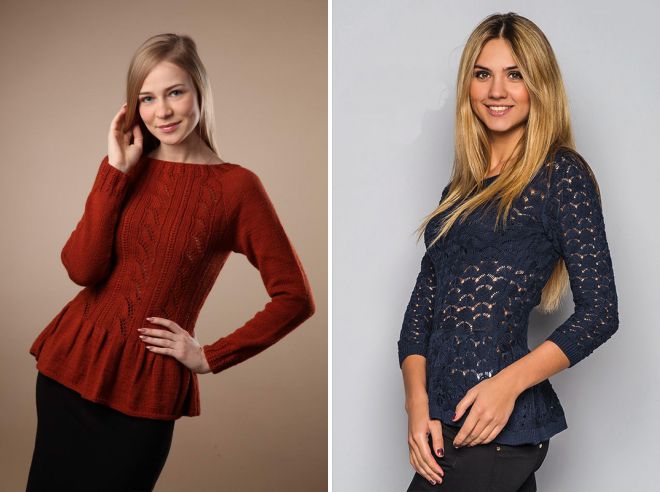 ажурные кофты с баской ажурные кофты с баской