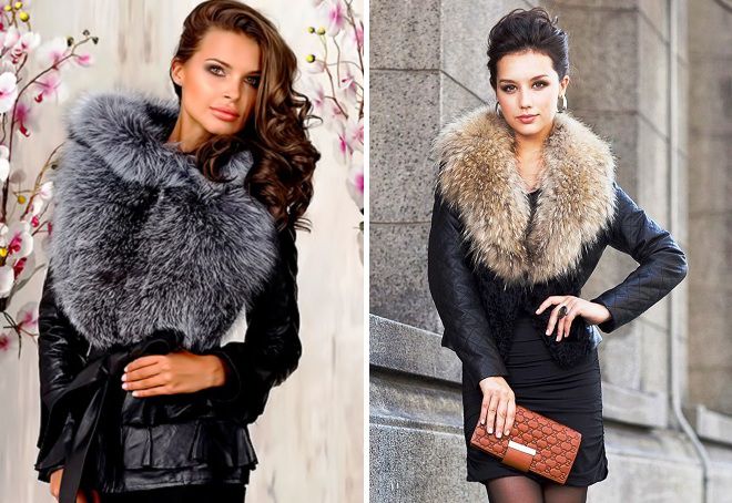 черная кожаная куртка с мехом черная кожаная куртка с мехом