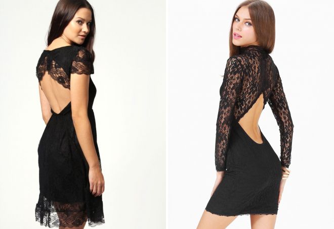 черное платье с открытой спиной черное платье с открытой спиной