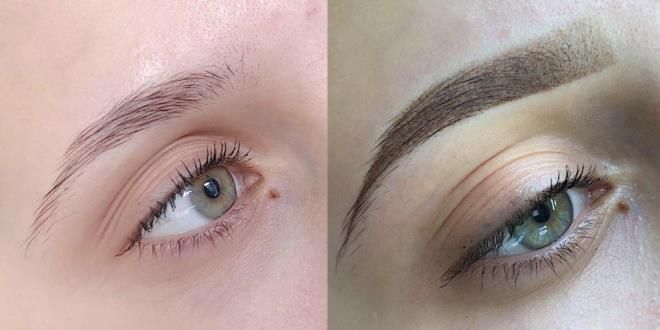 комбинированный татуаж бровей комбинированный татуаж бровей