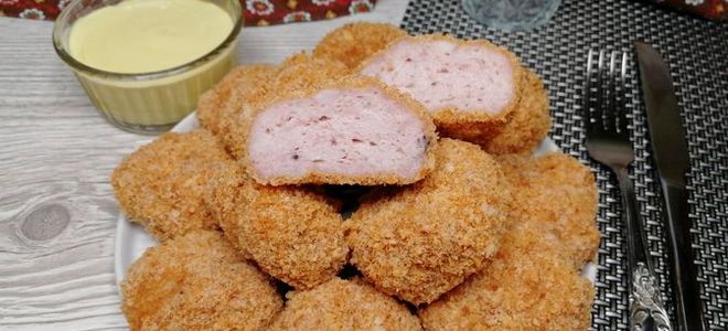 наггетсы из вареной курицы на сковороде наггетсы из вареной курицы на сковороде