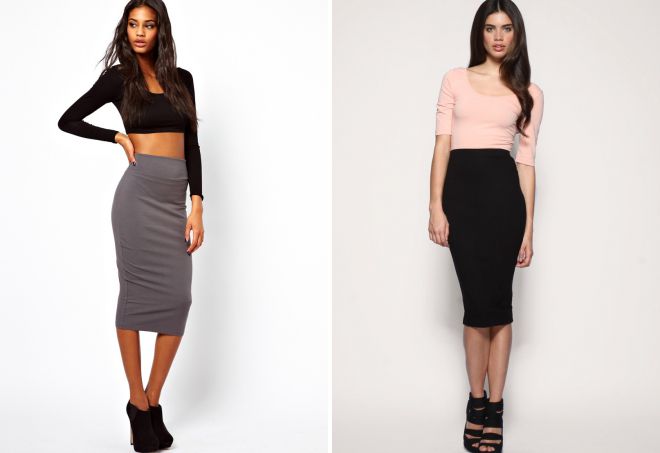 обтягивающая юбка с высокой талией обтягивающая юбка с высокой талией