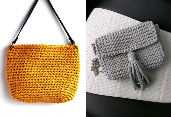 сумка через плечо из трикотажной пряжи сумка через плечо из трикотажной пряжи