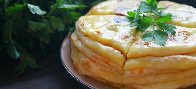 сырно картофельный хлеб на свковороде сырно картофельный хлеб на свковороде