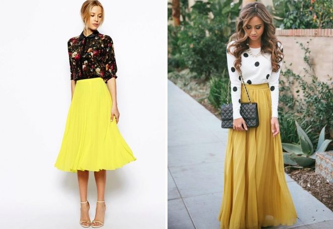 Юбки желтого цвета Юбки желтого цвета